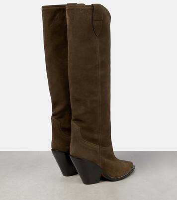 Overknee-Stiefel aus Veloursleder | Isabel Marant