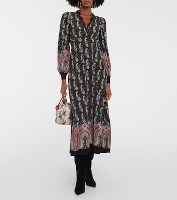 Abito midi in seta con stampa paisley | Etro