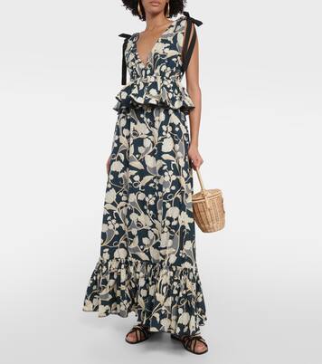 Maxikleid Infinito Perla aus Baumwolle | Agua by Agua Bendita