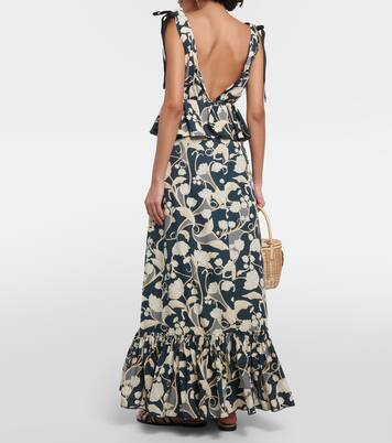 Maxikleid Infinito Perla aus Baumwolle | Agua by Agua Bendita