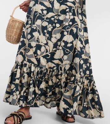 Maxikleid Infinito Perla aus Baumwolle | Agua by Agua Bendita