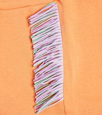 Fringed cotton jersey shorts | Stella McCartney Kids