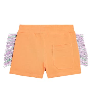 Fringed cotton jersey shorts | Stella McCartney Kids