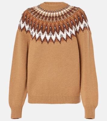 Verzierter Pullover aus Woll-Jacquard | Gucci