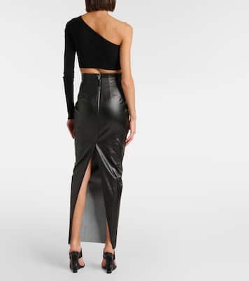 One-Shoulder Cropped-Top aus Baumwolle | Rick Owens