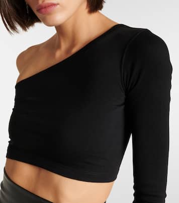 One-Shoulder Cropped-Top aus Baumwolle | Rick Owens