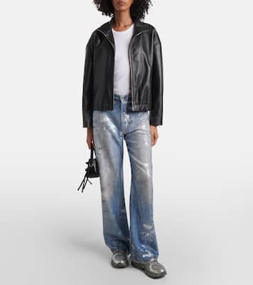 Sneakers Lightstar aus Metallic-Leder und Mesh | Golden Goose