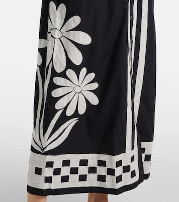 Bedrucktes Maxikleid Nature aus Baumwolle | Farm Rio