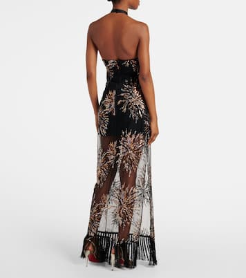 Robe longue Nina Soleil à sequins | Taller Marmo