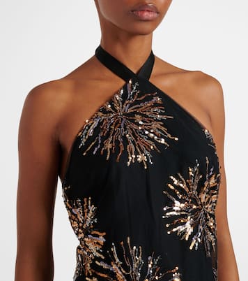 Robe longue Nina Soleil à sequins | Taller Marmo