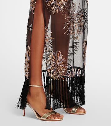 Robe longue Nina Soleil à sequins | Taller Marmo