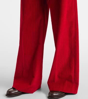 Pantalones anchos en pana de algodón | Brunello Cucinelli