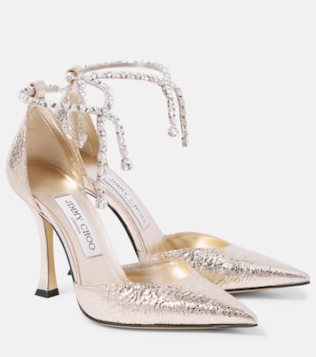 Pumps Stevie 100 aus Lederimitat mit Kristallen | Jimmy Choo