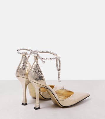 Pumps Stevie 100 aus Lederimitat mit Kristallen | Jimmy Choo
