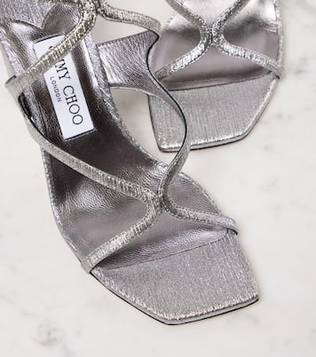 Sandalen Azie 85 aus Metallic-Leder | Jimmy Choo