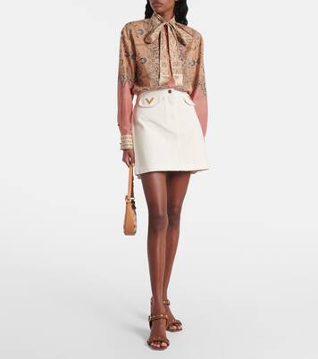 Bluse Voyage Imaginaire aus Baumwollmusselin | Valentino