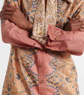 Bluse Voyage Imaginaire aus Baumwollmusselin | Valentino