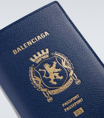 Printed leather passport holder | Balenciaga