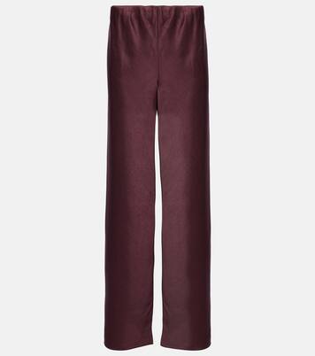 Pantalon ample à taille haute en satin | Vince