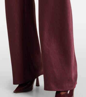 Pantalon ample à taille haute en satin | Vince