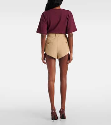 Shorts de mezcla de algodón de tiro alto | Magda Butrym