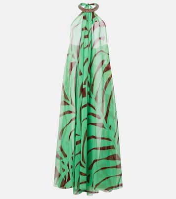 Abito lungo Tactile Winds in georgette | Johanna Ortiz