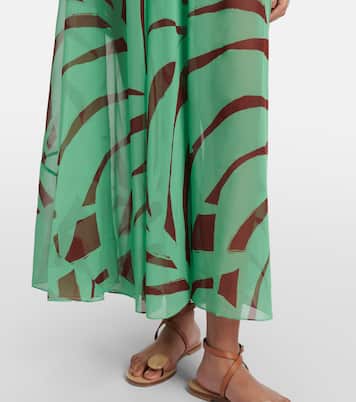 Abito lungo Tactile Winds in georgette | Johanna Ortiz