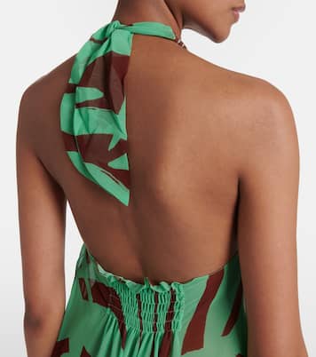 Abito lungo Tactile Winds in georgette | Johanna Ortiz