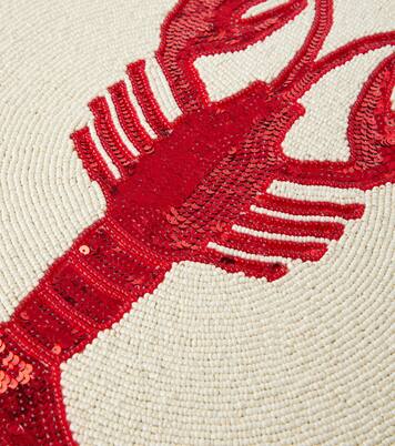 Lobster set of 2 beaded sequined placemats | Les-Ottomans