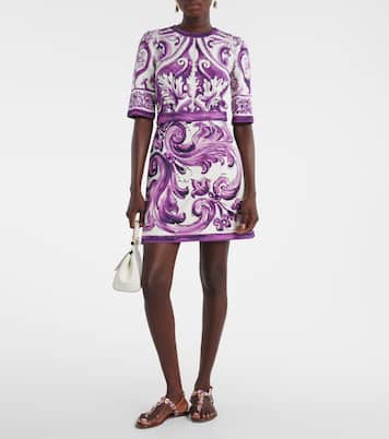 Miniabito Majolica in misto cotone | Dolce&Gabbana