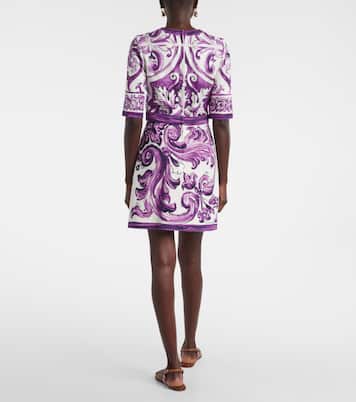 Miniabito Majolica in misto cotone | Dolce&Gabbana