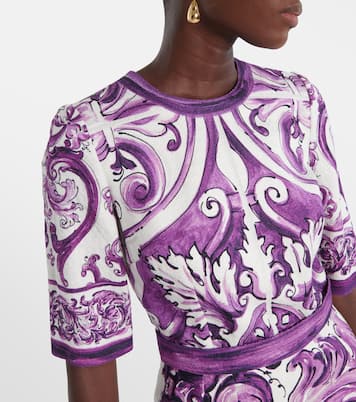 Miniabito Majolica in misto cotone | Dolce&Gabbana