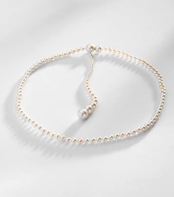 La Belle Moon 14kt gold necklace with pearls | Sophie Bille Brahe