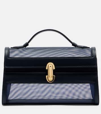 Tote Bag Symmetry aus Mesh mit Leder | Savette