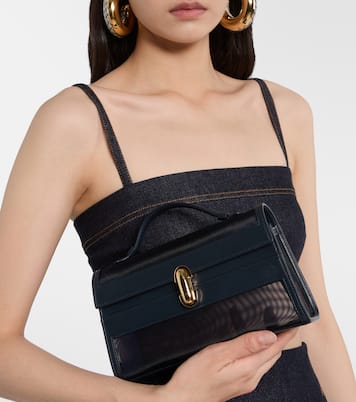 Tote Bag Symmetry aus Mesh mit Leder | Savette