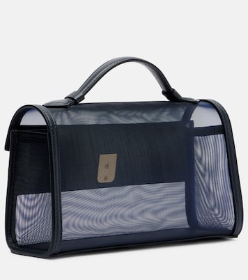 Tote Bag Symmetry aus Mesh mit Leder | Savette