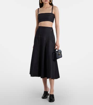 Tote Bag Symmetry aus Mesh mit Leder | Savette