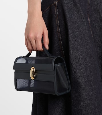 Tote Bag Symmetry aus Mesh mit Leder | Savette