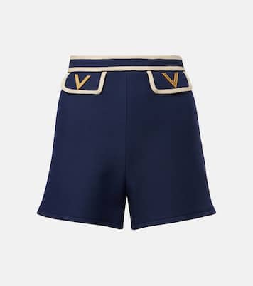 High-Rise Shorts VGold aus Crepe Couture | Valentino