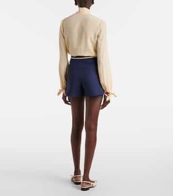 High-Rise Shorts VGold aus Crepe Couture | Valentino