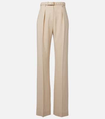 Pantalon droit en lin et laine | Loro Piana