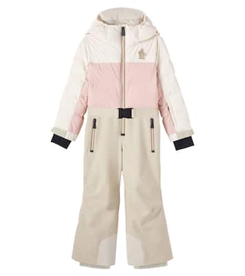 Colorblocked down ski suit | Moncler Grenoble Enfant