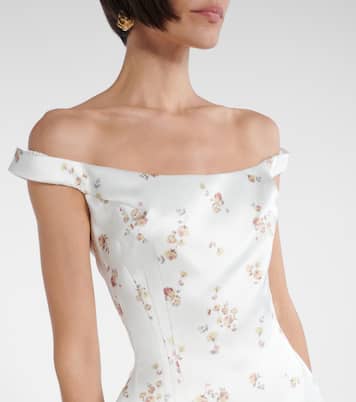 Robe en soie à encolure bardot | Magda Butrym