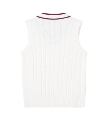 Cable-knit cotton vest | Brunello Cucinelli Kids