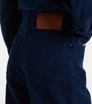 Gerade High-Rise-Hose aus Baumwoll-Cord | Victoria Beckham