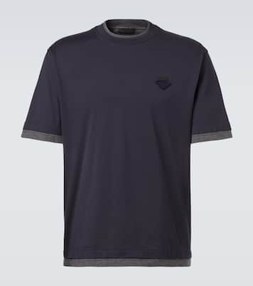 T-Shirt aus Baumwoll-Jersey | Prada