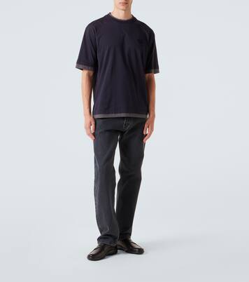 T-Shirt aus Baumwoll-Jersey | Prada