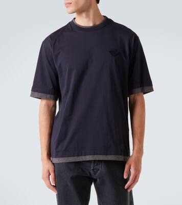 T-Shirt aus Baumwoll-Jersey | Prada