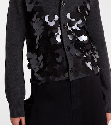 Cardigan en laine à sequins | Sacai