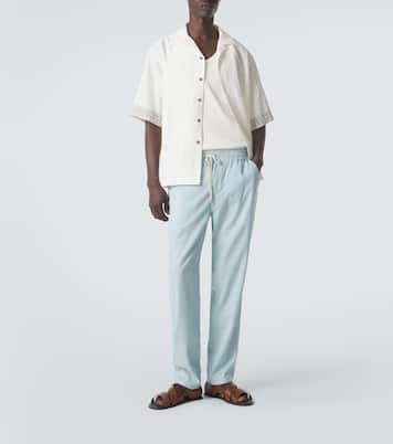 Parc striped wool-blend slim pants | Vilebrequin